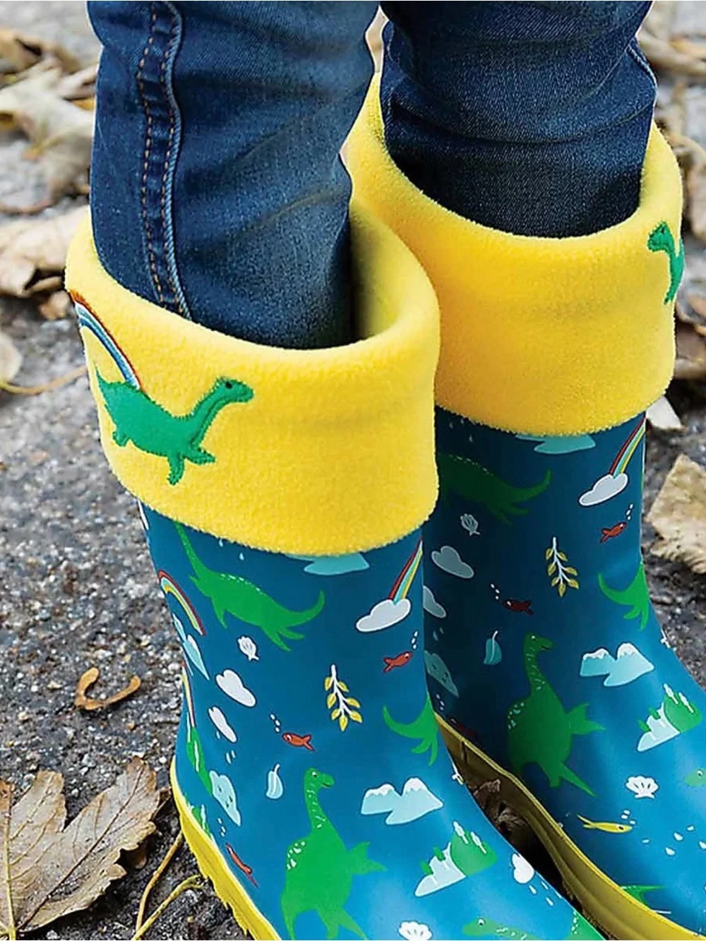 Frugi Welly Fleece Liners Nessie UK Kids 7-8